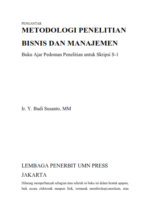 Metodologi Penelitian Bisnis & Manajemen